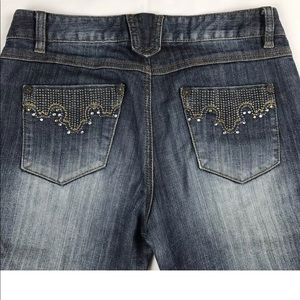 Elam Weekend Jeans Embelished Beaded Women's Sz 38